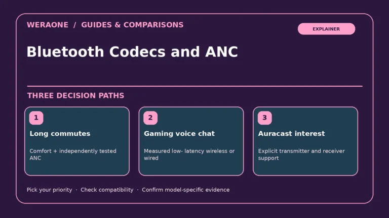 Bluetooth Codecs and ANC — three editorial decision paths and constraints