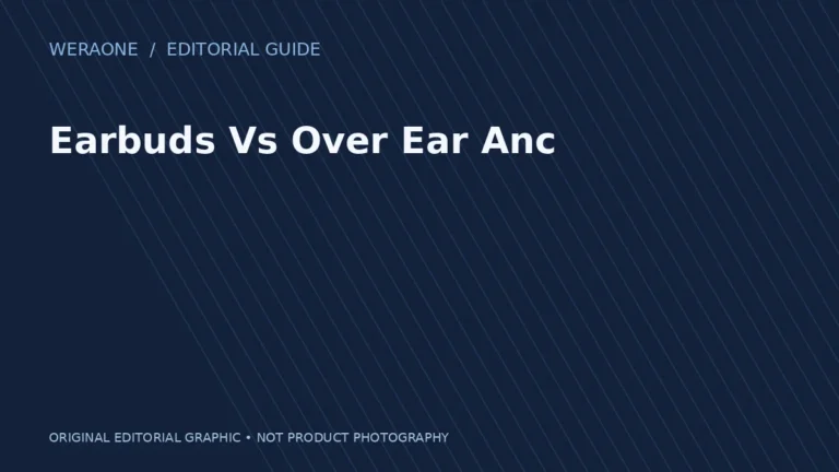 Original illustration for Earbuds Vs Over Ear Anc; no product photo