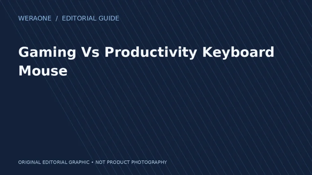 Original illustration for Gaming Vs Productivity Keyboard Mouse; no product photo