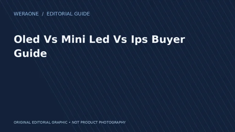 Original illustration for Oled Vs Mini Led Vs Ips Buyer Guide; no product photo