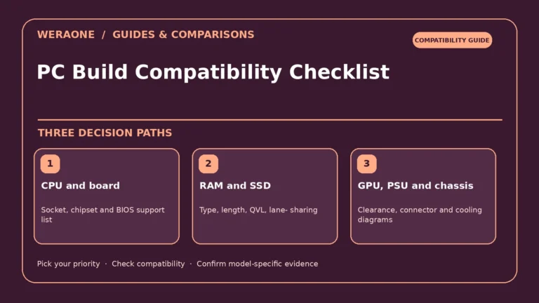 PC Build Compatibility Checklist — three editorial decision paths and constraints