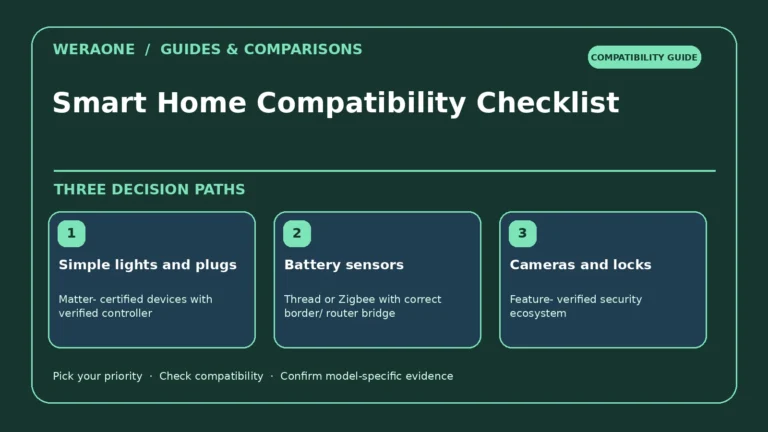 Smart Home Compatibility Checklist — three editorial decision paths and constraints